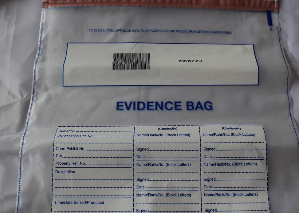 LAW Enforcement Exhibit Evidence BAG Tamper Proof Large eBay