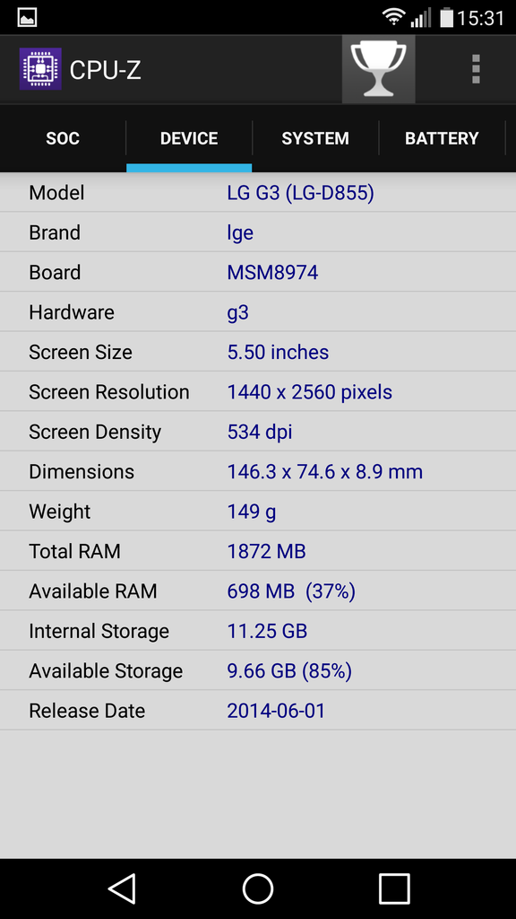 Máy đẹp như mới, LG G3 D855 16GB ram 2G, bản quốc tế - 13