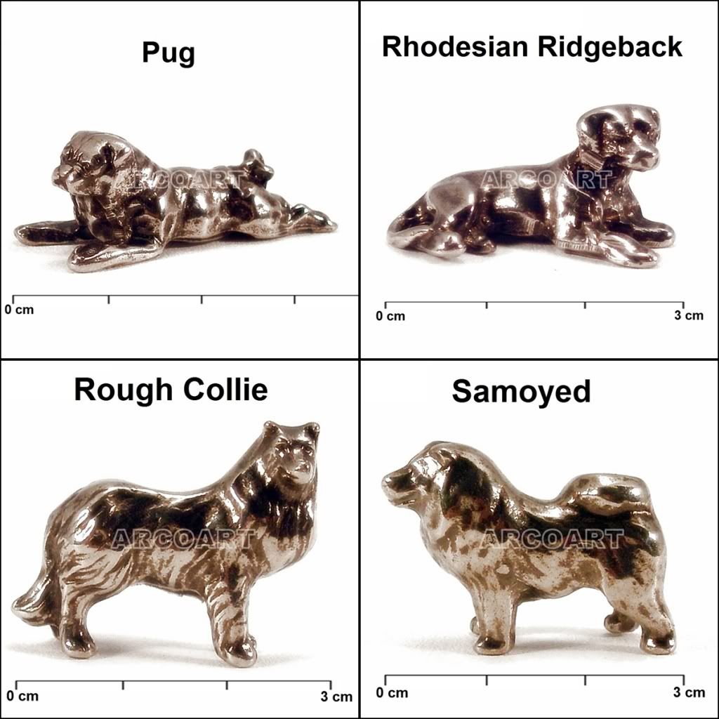 EXCLUSIVE LOT OF 30 DOGS COLLECTIBLE FIGURINES. METAL. MOST POPULAR DOG