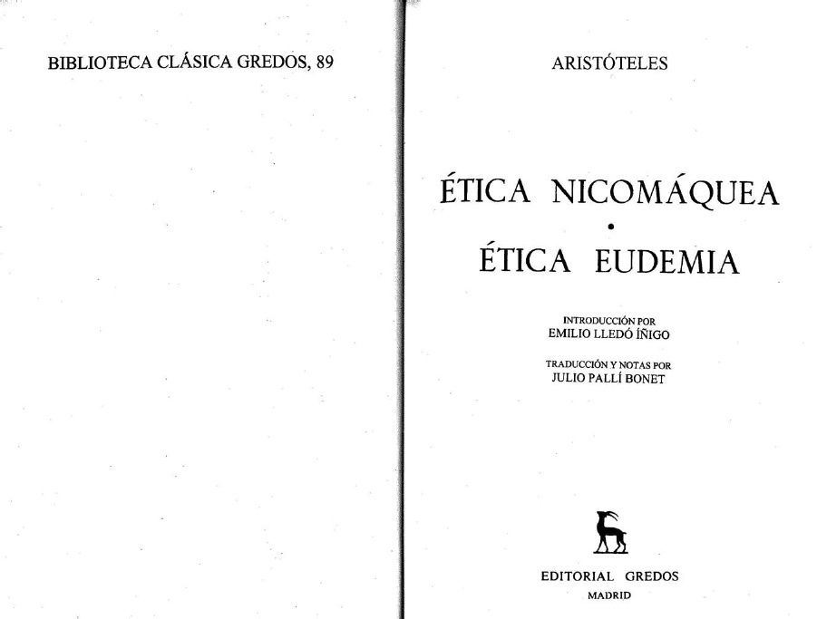 1 1f6546725c - Etica a Nicomaco, Etica Eudemia - Aristóteles (Gredos)
