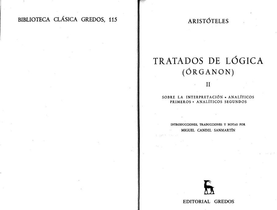 1 3a16374346 - Tratados de lógica II (órganon) - Aristóteles (Gredos)