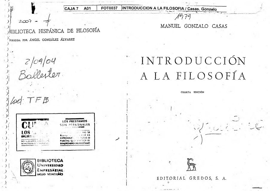 1 a40eda8285 - Introduccion a La Filosofia - Gonzalo Casas (4ta Ed. Editorial Gredos)