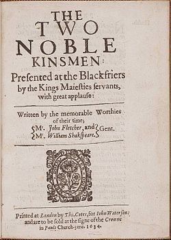 250px The Two Noble Kinsmen by John Fletcher William Shakespeare 1634 - Los dos nobles parientes - William Shakespeare (Audiolibro Voz Humana)
