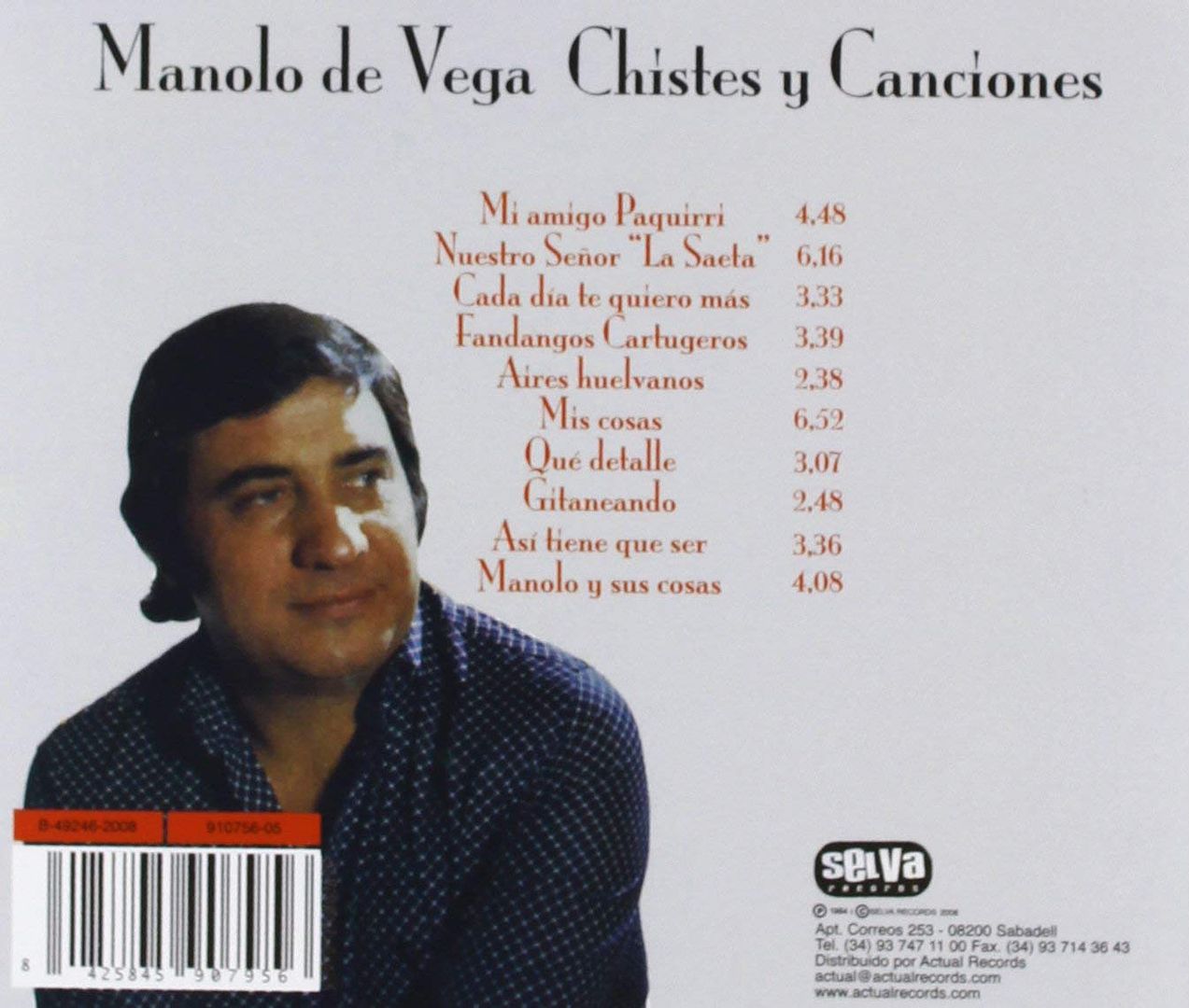 71daVAu42tL SL1345  - Manolo de Vega - Chistes Y Canciones (2009)