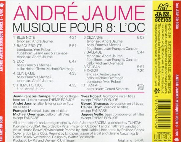 Jaume0082B255B640x480255D - Andre Jaume - Musique Pour 8: L'OC (1981)