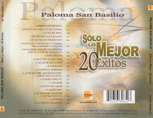 MI0002165594 - Paloma San Basilio - 20 Exitos
