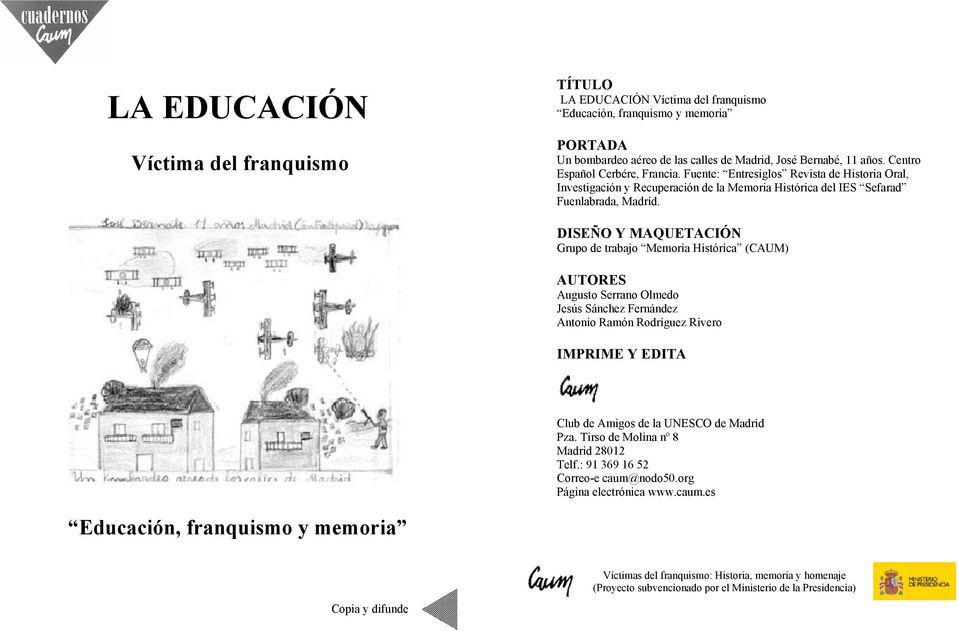 Portada 7 - La educación víctima del franquismo