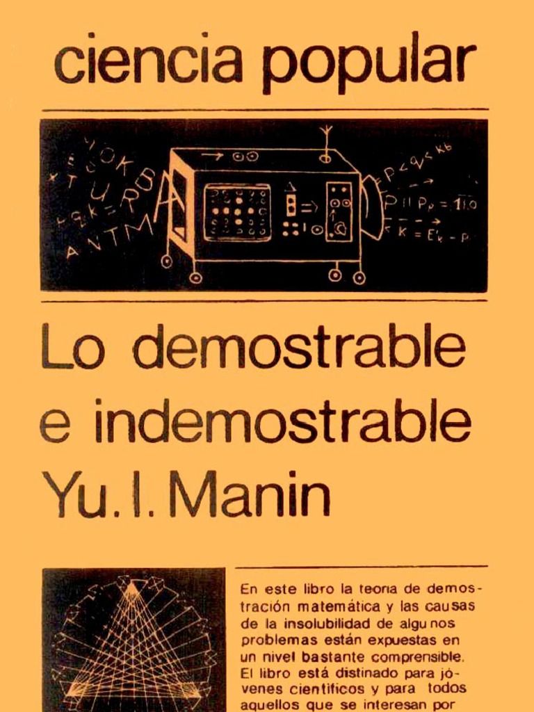 folder 21 - Lo demostrable e indemostrable - Yu. Manin (Editorial MIR)