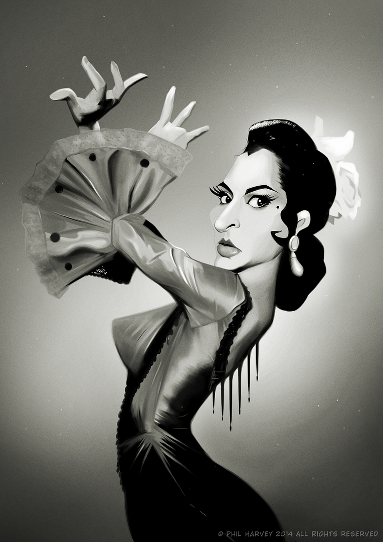 Lola Flores: Discografía lola flores caricature by phillustrator uk d87joxv - Lola Flores: Discografía