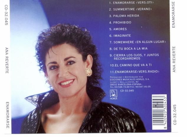 Ana Reverte Enamorarse Trasera - Ana Reverte - Enamorarse