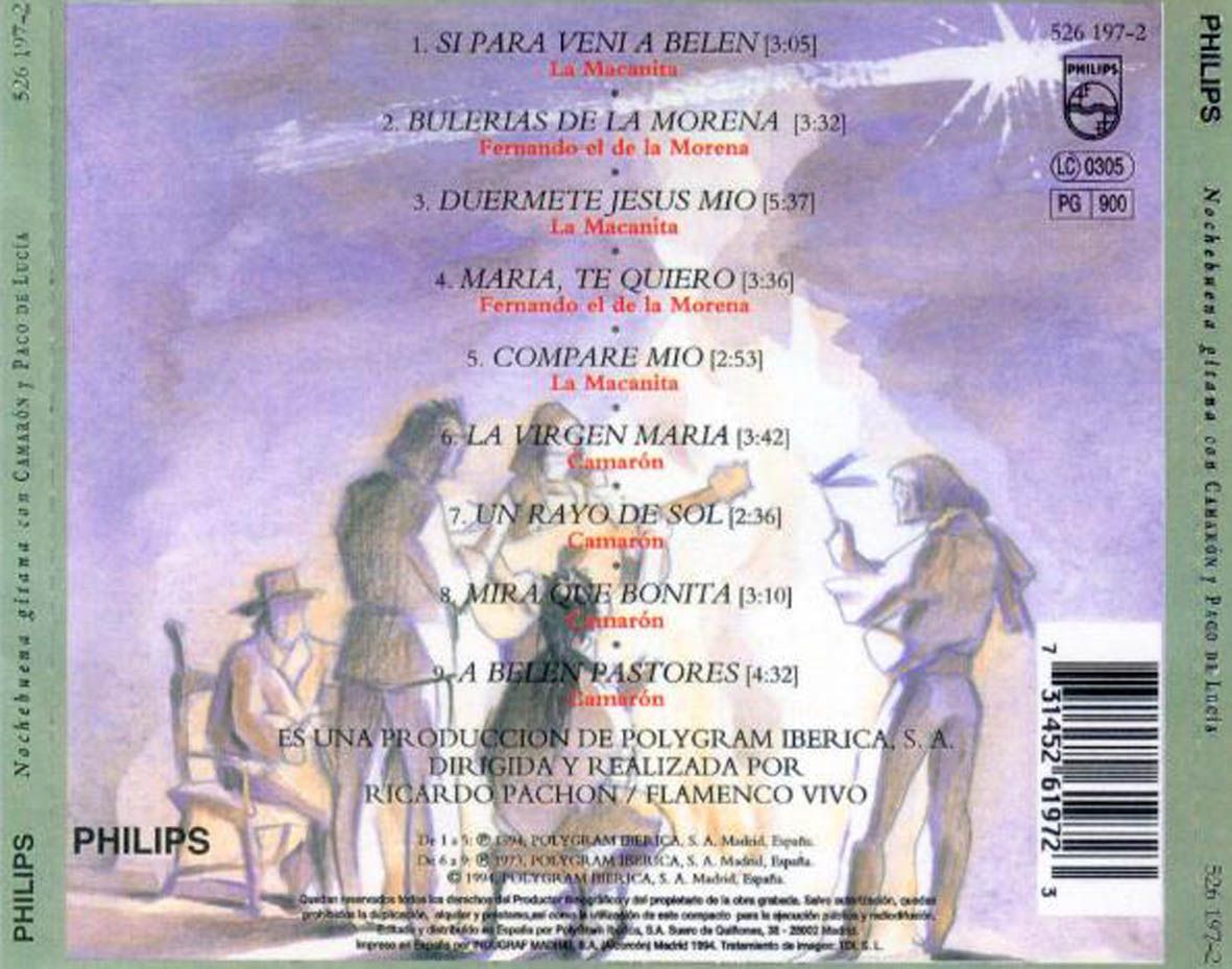 Camaron Nochebuena Gitana Trasera - Nochebuena Gitana - Camaron, Paco de Lucia y otros (1994)