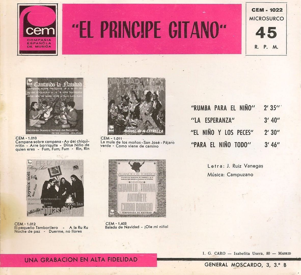 EL2BPRINCIPE2BGITANO CONTRAPORTADA - El Principe gitano - Villancicos