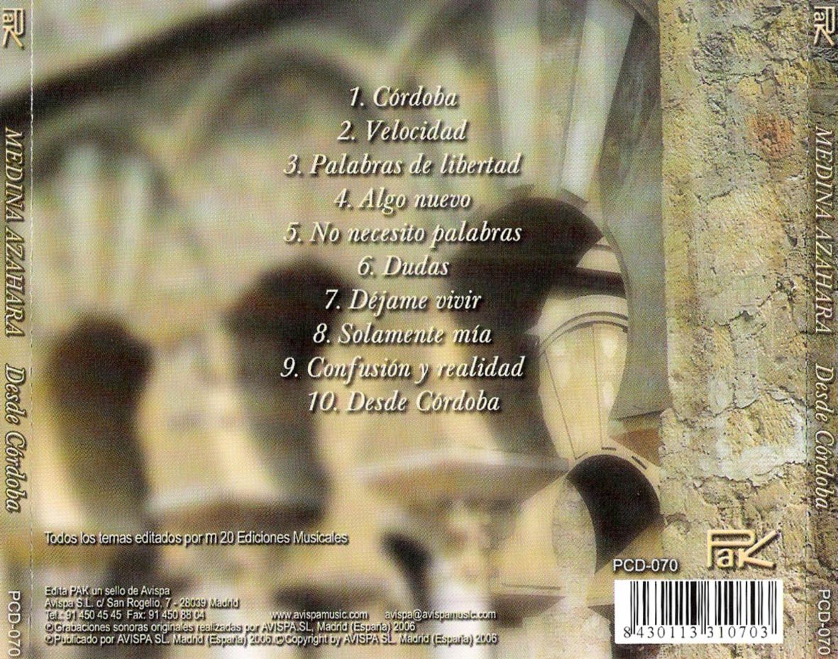 Medina Azahara Desde Cordoba Trasera - Medina Azahara - Desde Cordoba (2006)