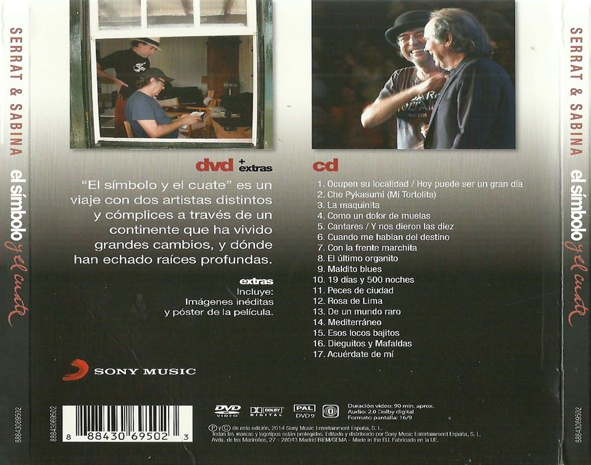 Serrat y Sabina El Simbolo Y El Cuate Trasera - Serrat y Sabina el simbolo y el cuate (2014)