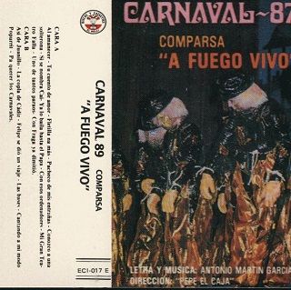 afuegovivocartula - Comparsa Carnaval de Cadiz: A fuego vivo (1987)