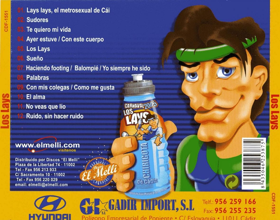 los lays   chirigota de cadiz 2005 back - Chirigota Carnaval de Cádiz: Los Lays (2005)