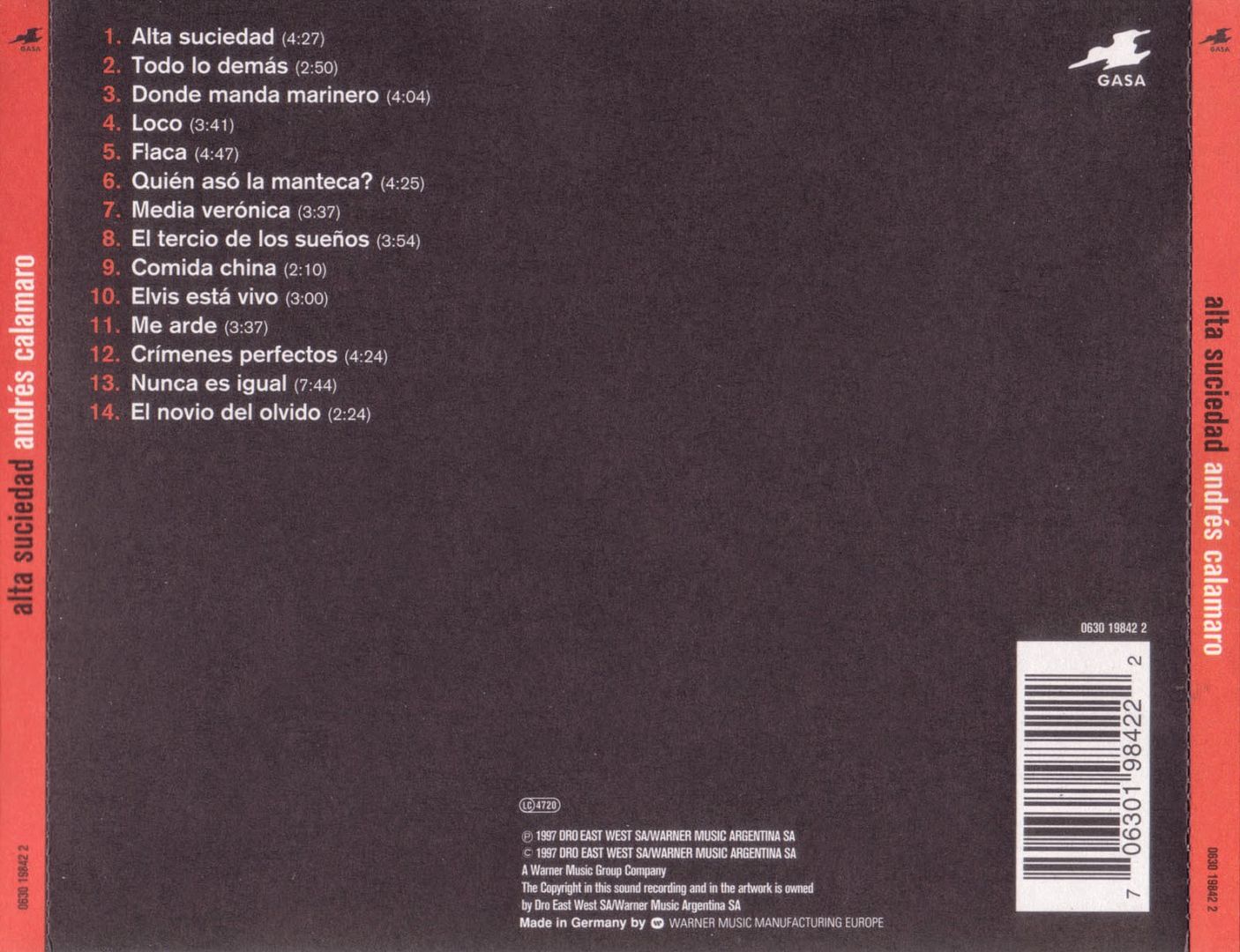 1 - Andrés Calamaro - Alta Suciedad (1997)