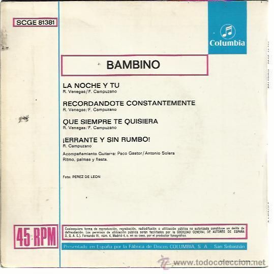 49024049 25372864 - Bambino - Recordandote (1970) EP
