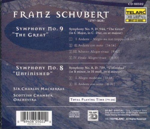511L4wjPIAL - Schubert: Symphonies Nos. 8 & No. 9 -  Charles Mackerras