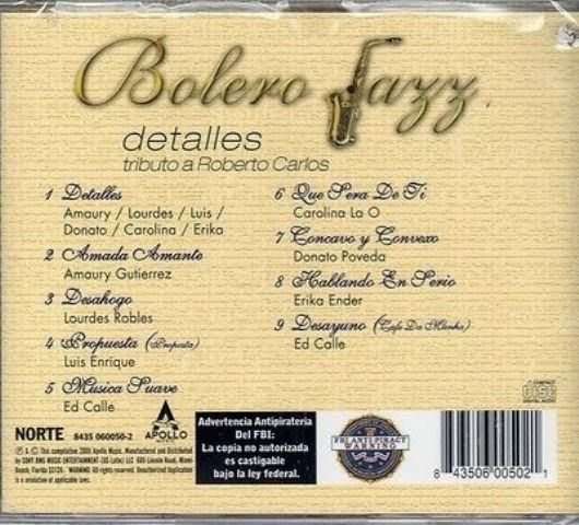 Bolero2BJazz2B 2BTributo2BRoberto2BCarlos 1 - Bolero Jazz - Detalles (Tributo a Roberto Carlos) (2008)