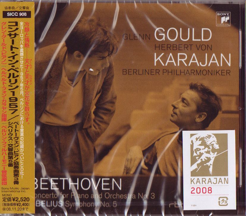 JPN SICC 908 front - Beethoven & Sibelius - Gould & von Karajan (1957)