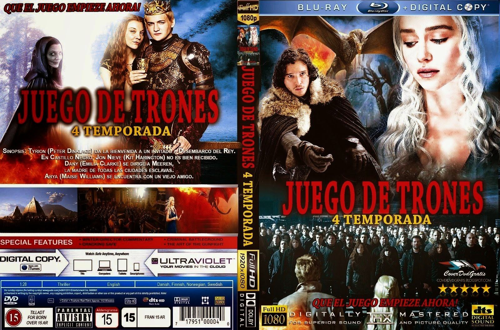 JUEGODETRONOS TEMP4 CoveRdvdGratiSBloGspoTV1 - Juego de tronos (Game of thrones) Temporada 4 Castellano