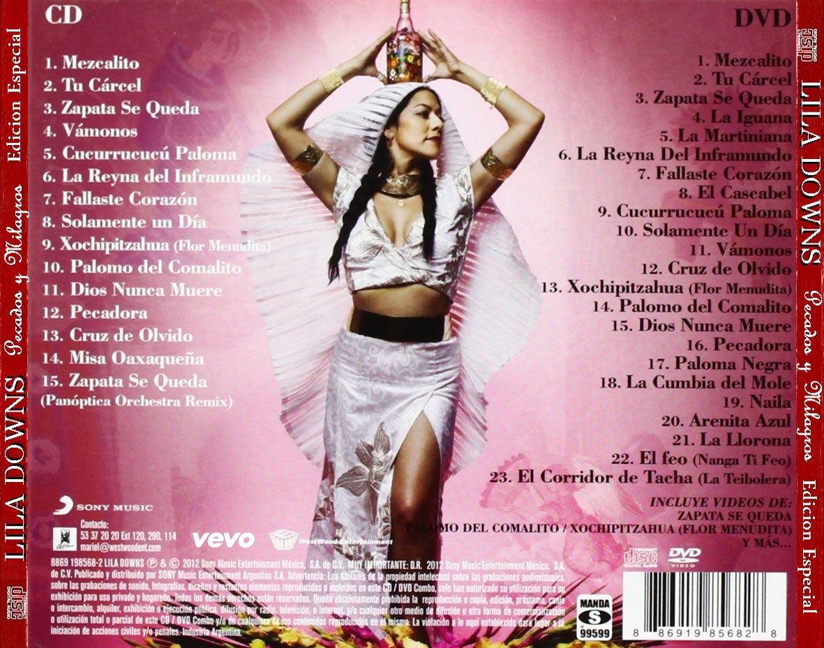 Lila Downs Pecados Y Milagros Edicion Especial Trasera - Lila Downs - Pecados y Milagros (Special Edition) (2012)