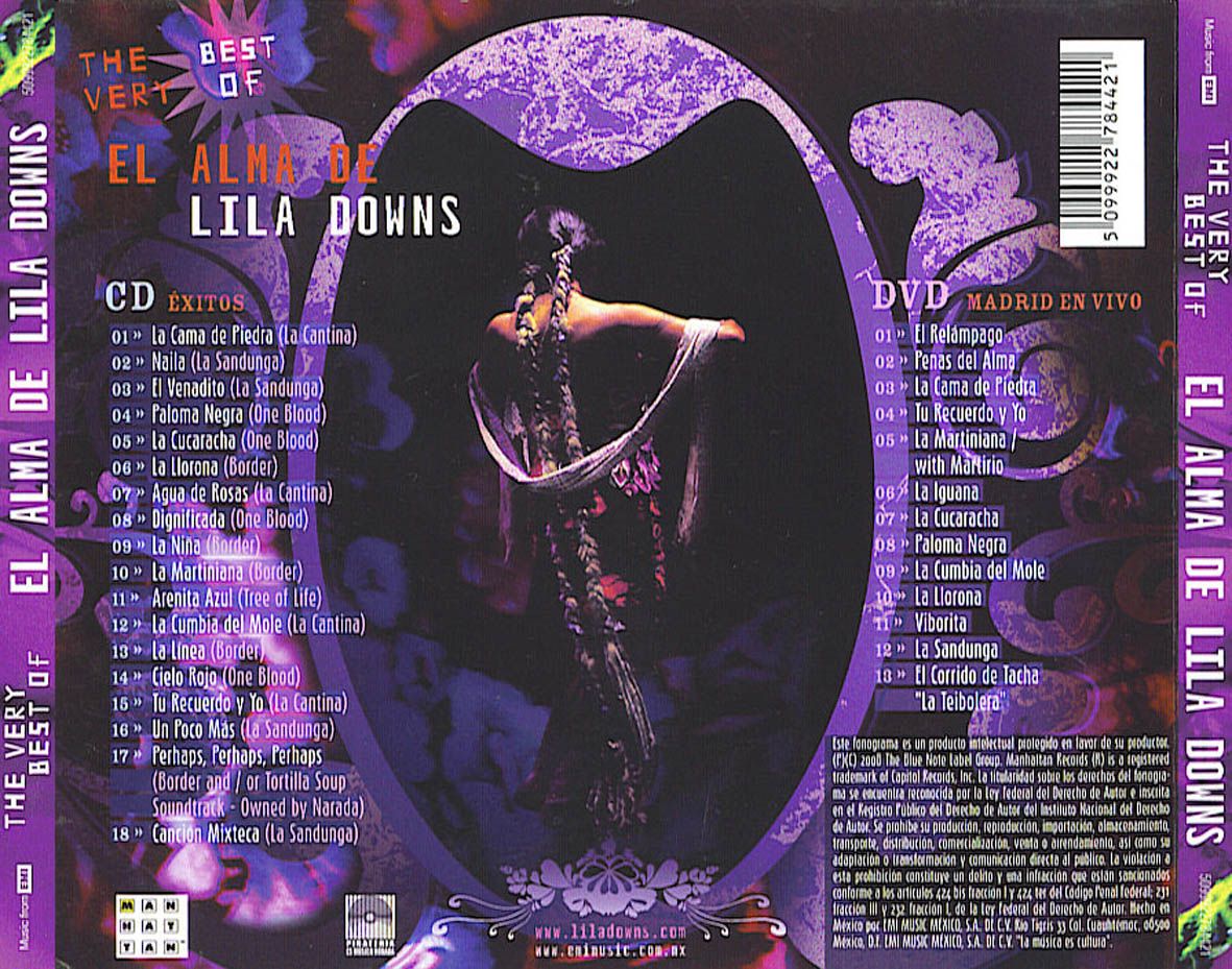 Lila Downs The Very Best Of El Alma De Lila Downs Trasera - Lila Downs - The Very Best Of. El Alma de Lila Downs (2008)