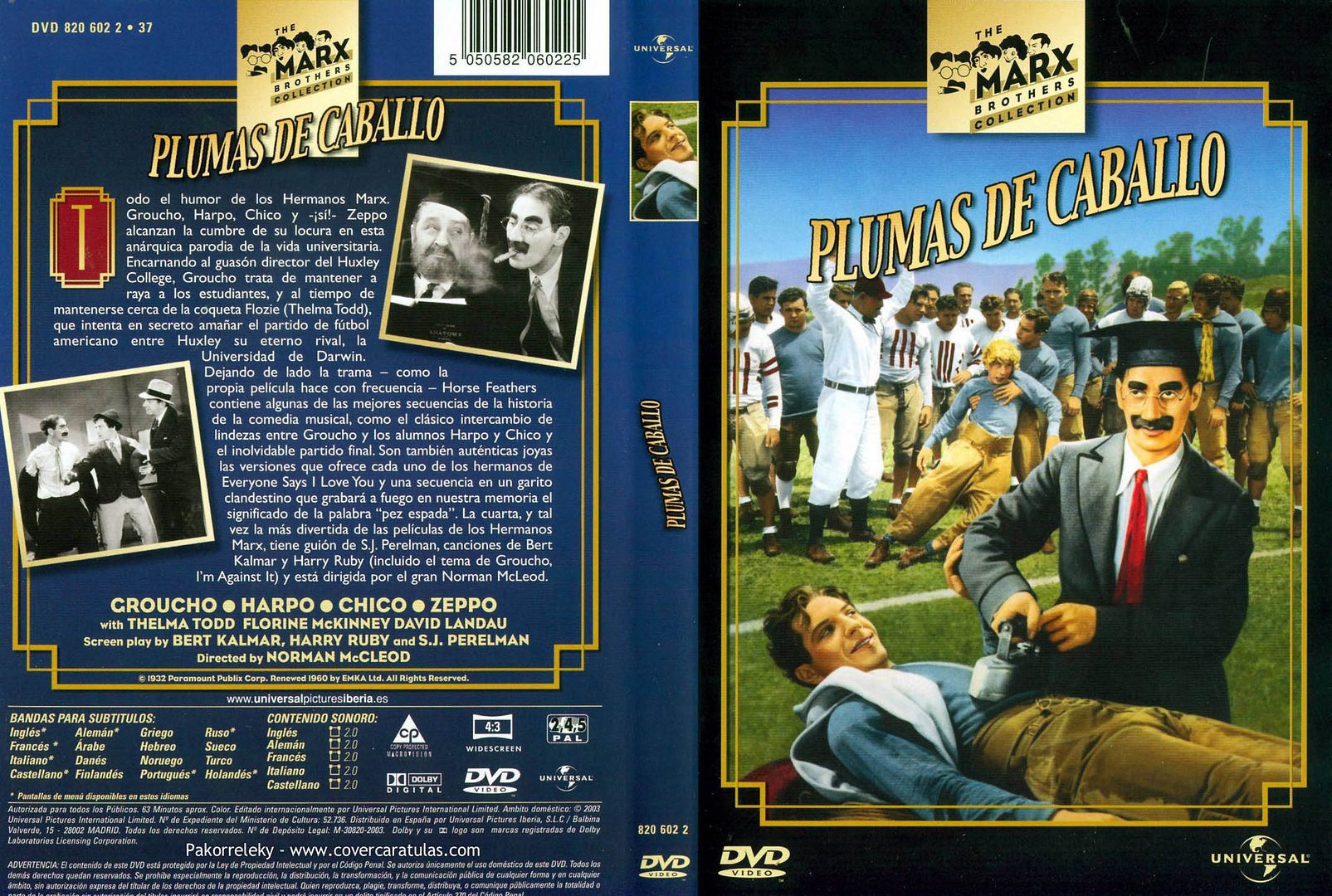 Plumas De Caballo Caratula - Plumas De Caballo Dvdrip Español (1932) Comedia