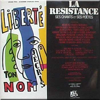 Simone Bartel LIBERTE - Simone Bartel - Liberté. La resistance ses chants et ses poetes