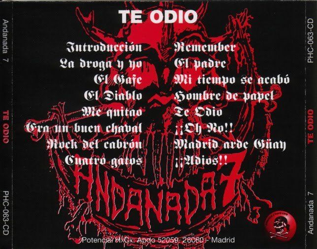 TeOdio Trasera - Andanada 7 - Te Odio