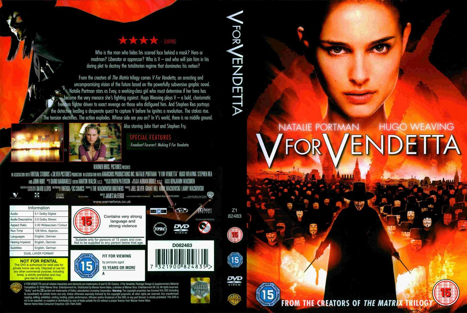 V de Vendetta 575115999 large - V de Vendetta Dvdrip Español (2006) Thriller. Acción. Ciencia ficción