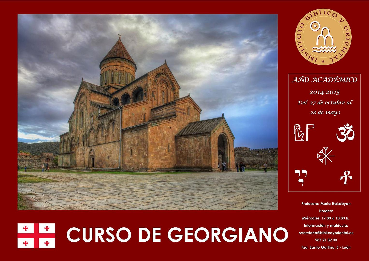 cartel del curso de georgiano - Curso de Georgiano Hablado