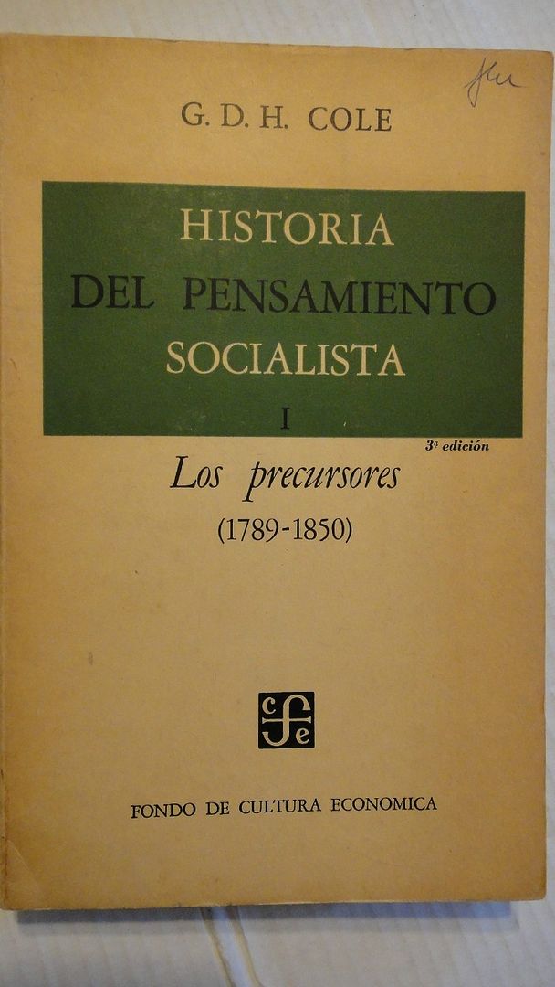 historia del pensamiento socialista g d h cole tomo 1 6184 MLA4624646299 072013 F - Historia del pensamiento socialista - G. D. H. Cole