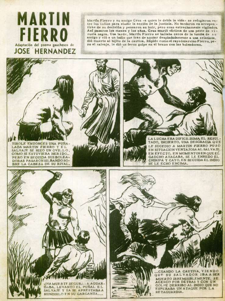 martinf 1 - Ilustraciones y bocetos para el Martín Fierro - A. Breccia