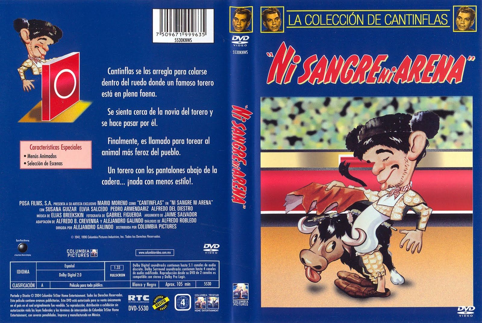 Cantinflas   Ni Sangre Ni Arena   Region 4 por ragui 255Bdvd255D 80 - Ni Sangre ni Arena (Cantinflas) Dvdrip Español (1941) Comedia