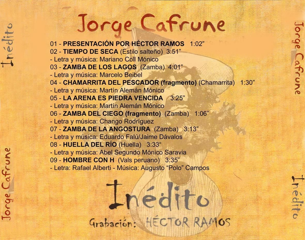 Jorge20Cafrune Inedito Contraportada - Jorge Cafrune: Discografia