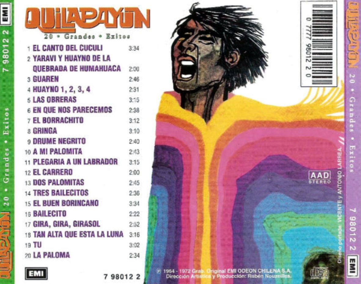 Quilapayun 20 Grandes Exitos Trasera - Quilapayun - 20 Grandes Exitos