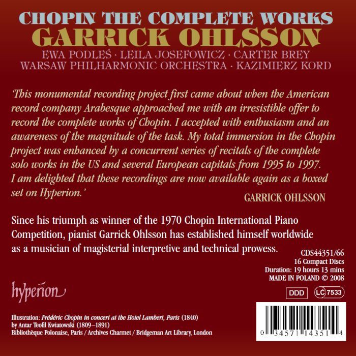 back - Frédéric Chopin (1810-1849) The Complete Works 16 CDS M4A