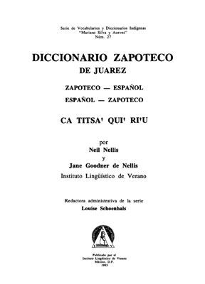 1778126 - Diccionario Zapoteco-Español y Español-Zapoteco