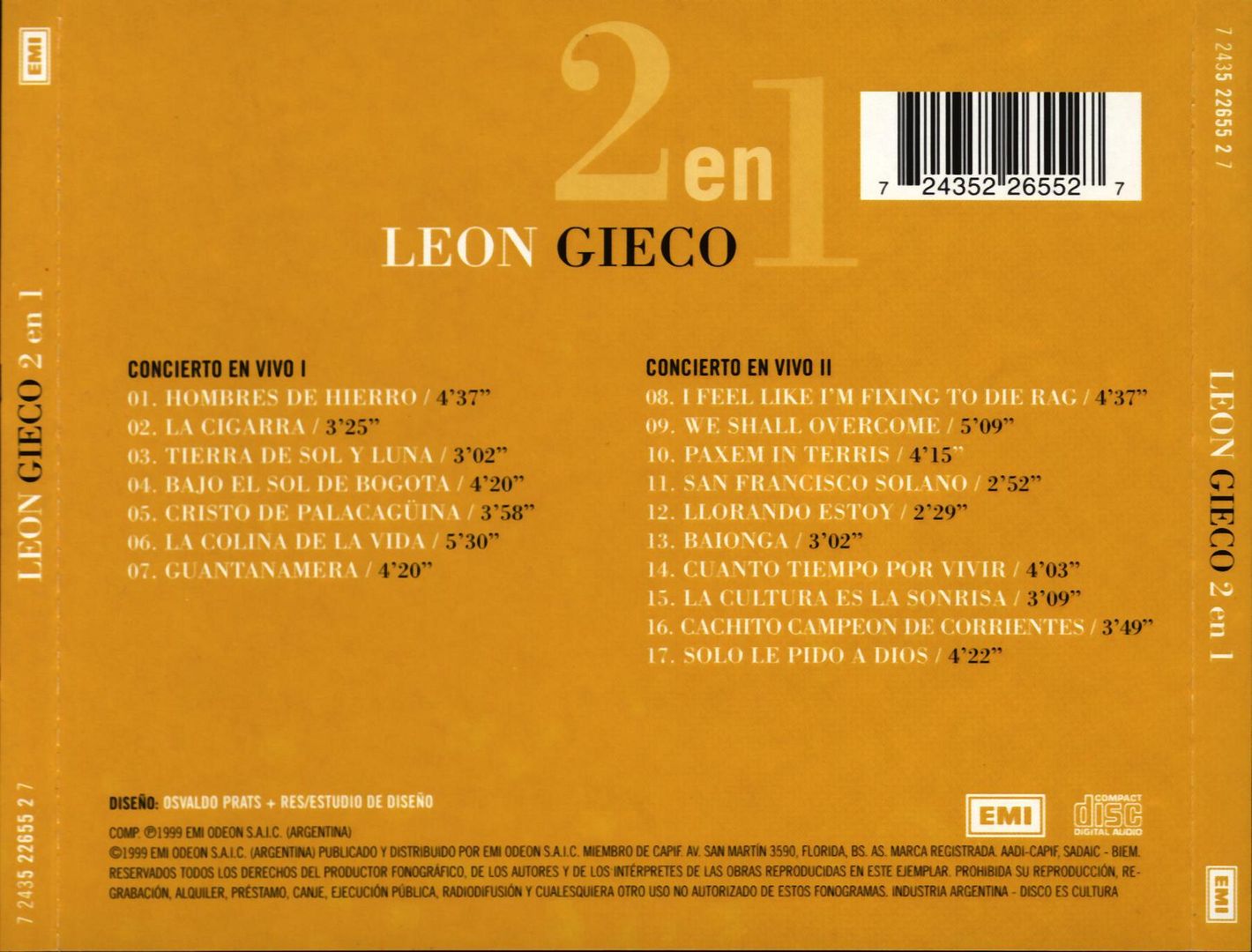 001 1 - León Gieco - Concierto en Vivo I y II