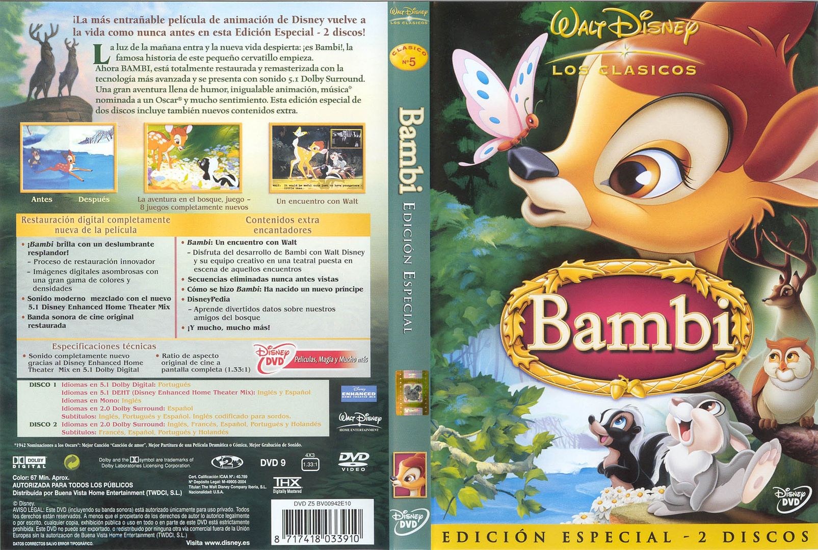 1 391 - Bambi (1942) (Animacion) (DVDRip) (Español)