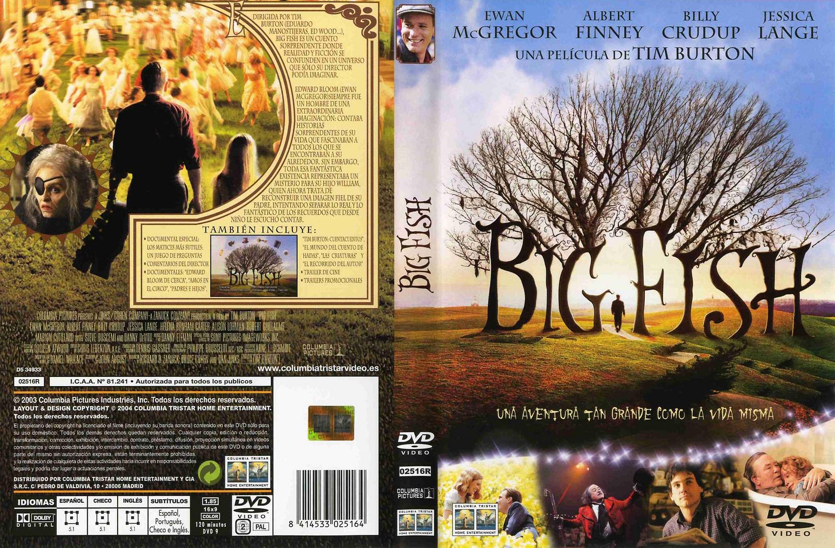 Big Fish Frontal DVD - Big Fish DVD-Rip Dual (Esp-Ing) (2003) Drama-Fantastico