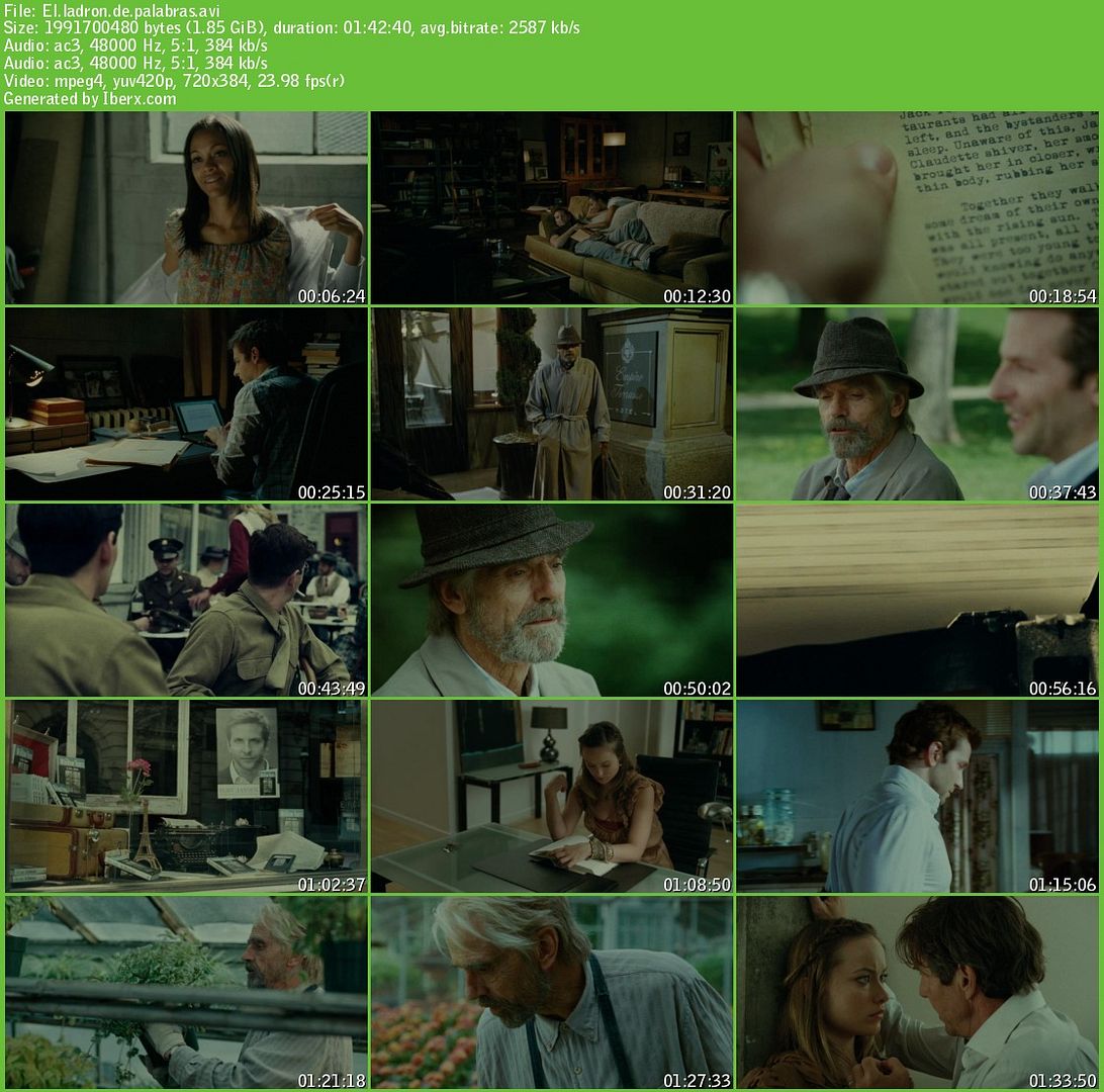 Elladrondepalabras s - El ladron de palabras Dvdrip Español (2012) Drama-Literatura