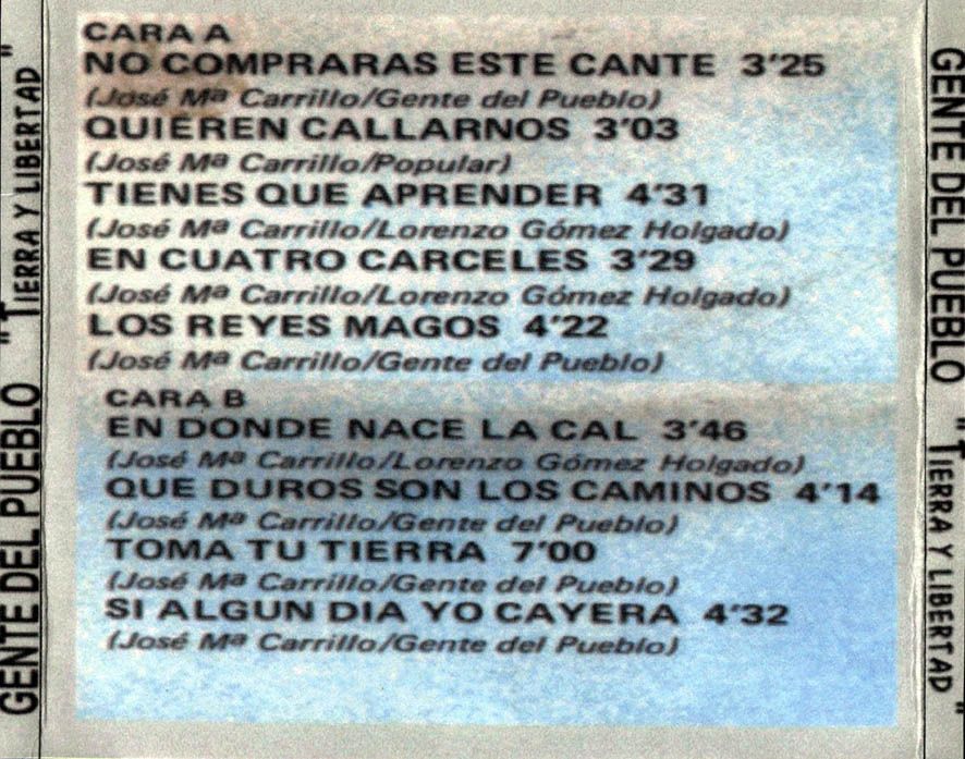 Gente20del20Pueblo20 20Tierra20y20Libertad20Trasera - Gente del Pueblo Discografia