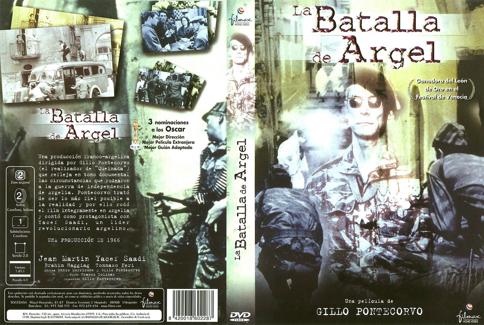 La Batalla De Argel Caratula - La batalla de argel DVDrip VOSE (1965) Drama Belico