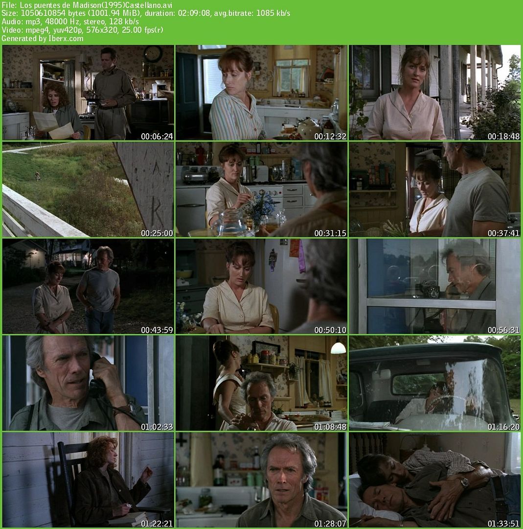 Los20puentes20de20Madison1995Castellano s - Los Puentes de Madison Dvsrip Español (1995) Drama-Romance