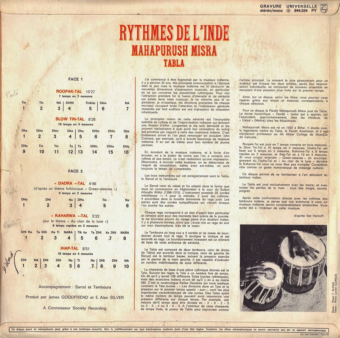 Mahapurush2BMisra2B 2BRythmes2Bde2Bl27Inde2B 2Bback - Mahapurush Misra - Rythmes de l'Inde