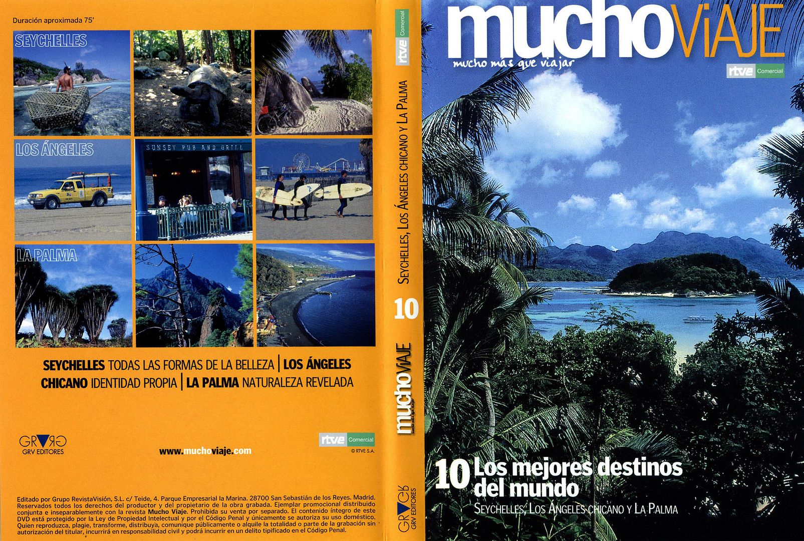Mucho Viaje Los Mejores Destinos Del Mundo Seychelles Los Angeles Chicano Y La Palma Caratula - Los Mejores Destinos del Mundo. Mucho Viaje 21 Dvd (21/21)