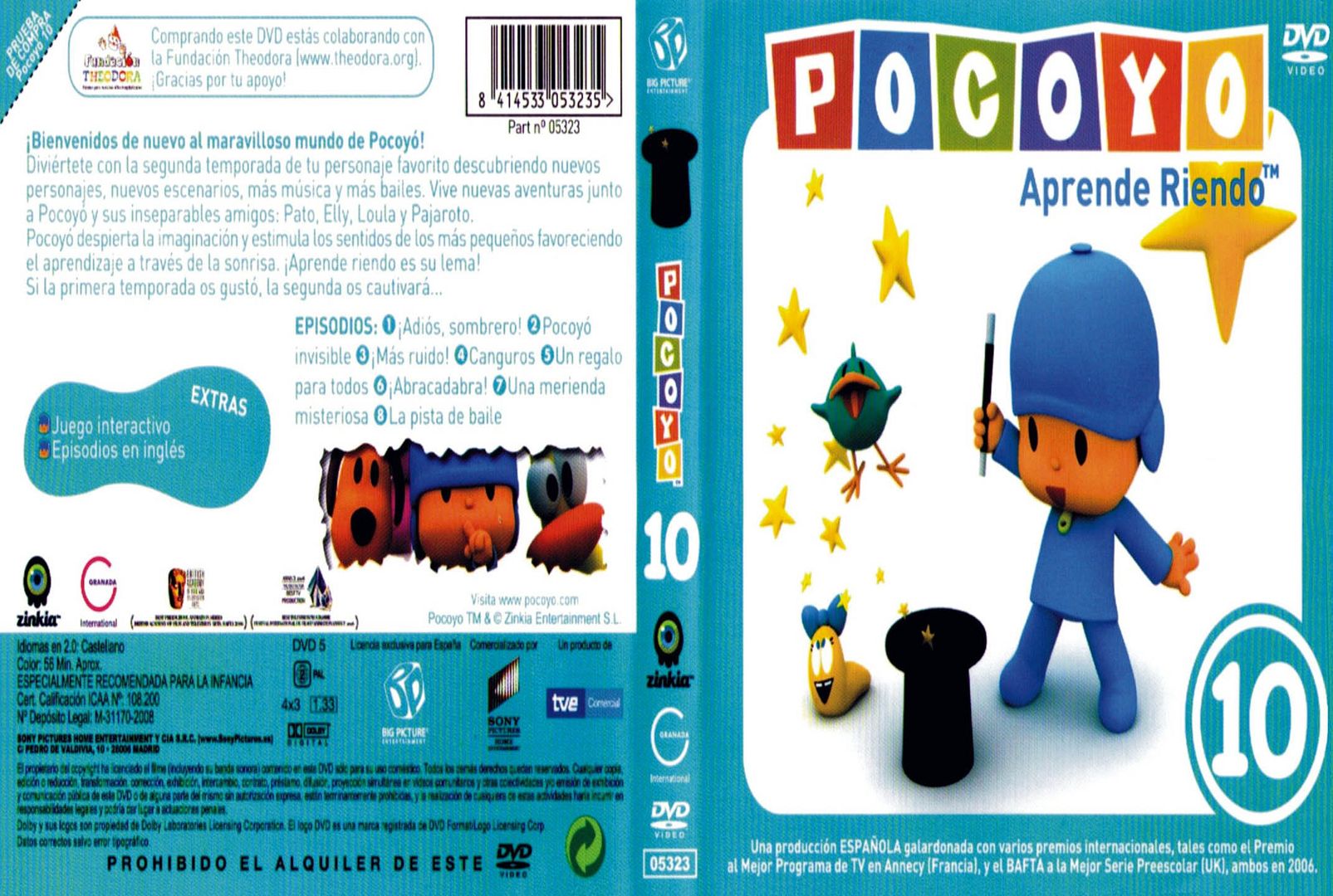 Pocoyo Volumen 10 Caratula - Pocoyo DVD 10 (Dvd full) Español e Ingles